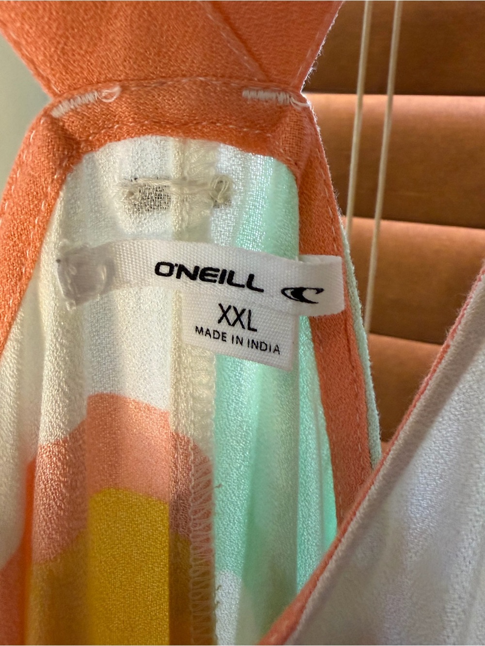 O'Neill Colorblock Maxi Dress in Yellow, Coral, Mint & Navy - Picture 4 of 7